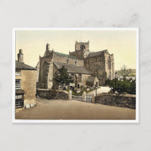 Church, Cartmel, England vintage Photochrom Postcard