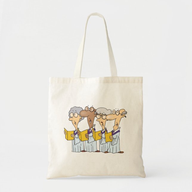 Church Choir Singing Tote Bag (Front)