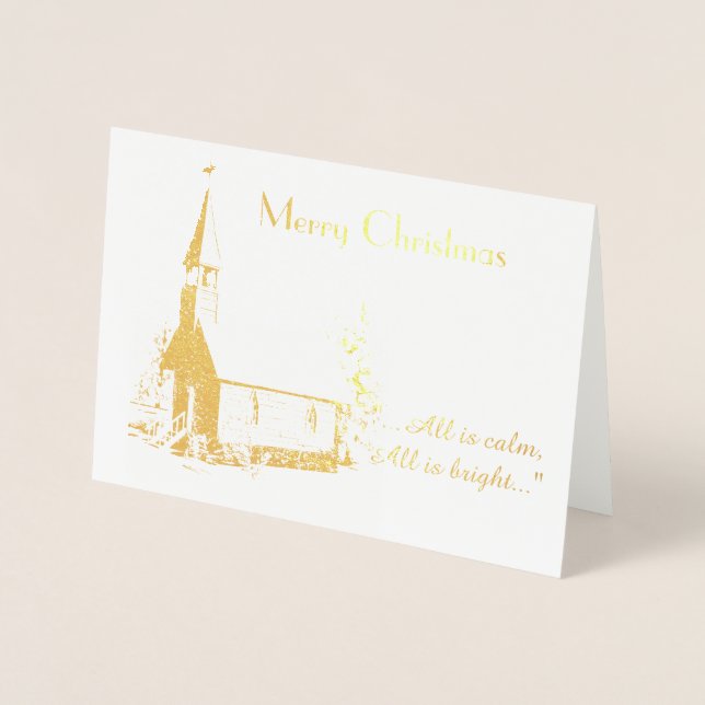 Church Christmas Card (Foil) (Front)