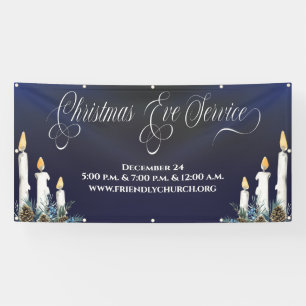 Church Christmas Eve Candlelight Service Banner