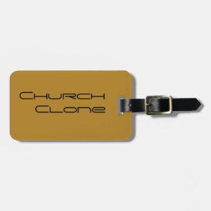 Church Clone--the Leda Project geometric font Orph Luggage Tag