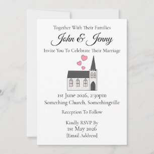 Church Contemporary Wedding Invitation Christian