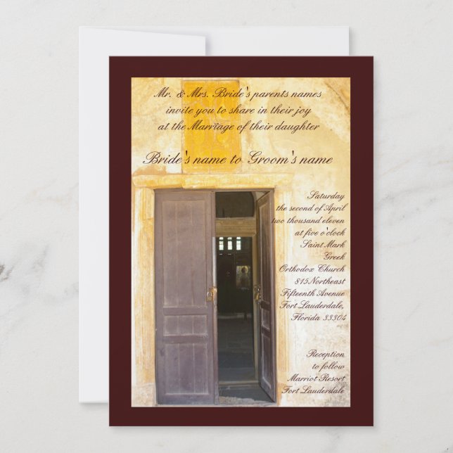 Church Doors Invitation (Front)
