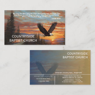 Church Eagles Scripture Scenic Business Card