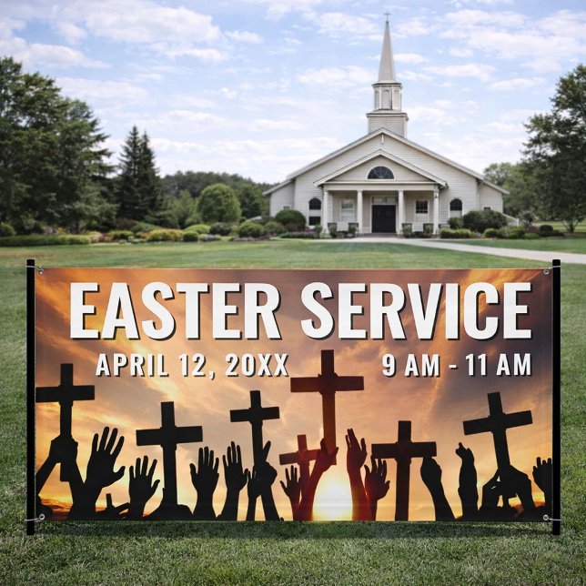 Church Easter Service Time Banner (Creator Uploaded)