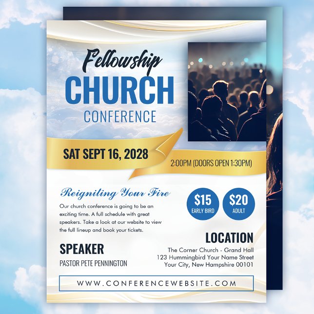 Church Event Conference Flyer Template (Creator Uploaded)