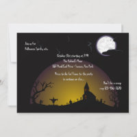 Church Graveyard Halloween Party Invitation