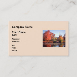 Church in Autumn Business Card
