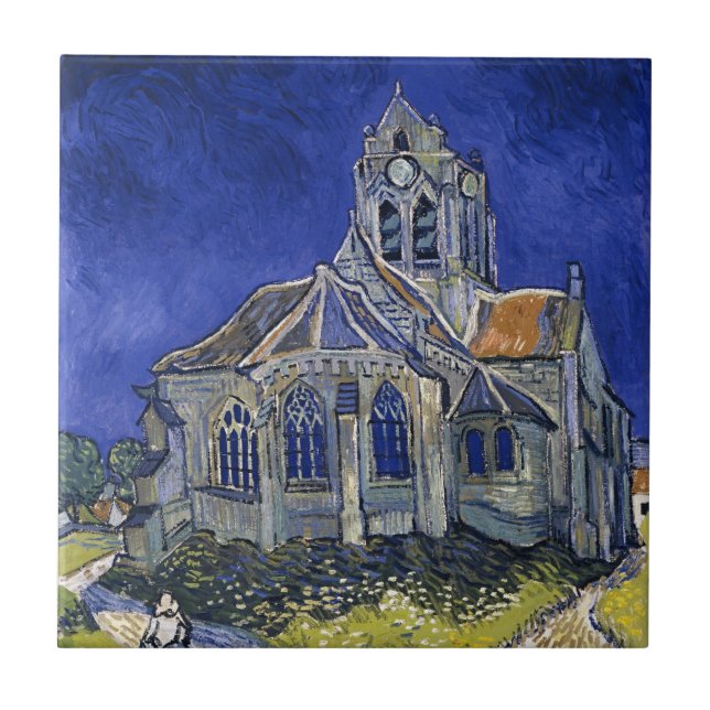 Church in Auvers by Van Gogh Painting Art  Tile (Front)
