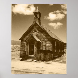 Church in Bodie, CA (sepia) Print