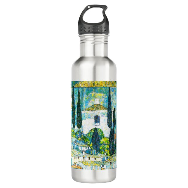 Church in Cassone Gustav Klimt 710 Ml Water Bottle (Front)