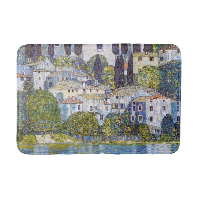 Church in Cassone, Gustav Klimt Bath Mat (Front)