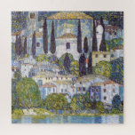 Church in Cassone, Gustav Klimt Jigsaw Puzzle<br><div class="desc">Gustav Klimt (July 14, 1862 – February 6, 1918) was an Austrian symbolist painter and one of the most prominent members of the Vienna Secession movement. Klimt is noted for his paintings, murals, sketches, and other objets d'art. In addition to his figurative works, which include allegories and portraits, he painted...</div>