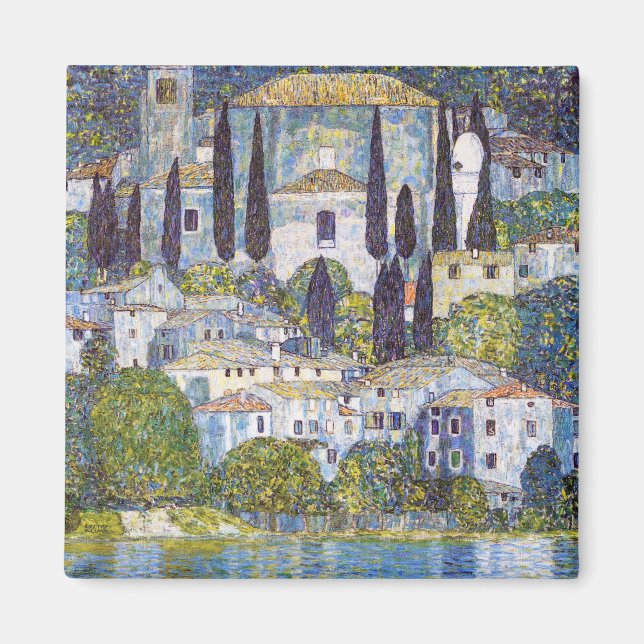 Church in Cassone, Gustav Klimt Magnet (Front)