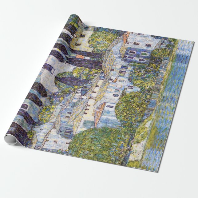 Church in Cassone, Gustav Klimt Wrapping Paper (Unrolled)