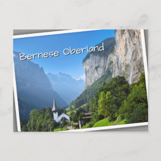 Church in Lauterbrunnen valley, Switzerland Postcard