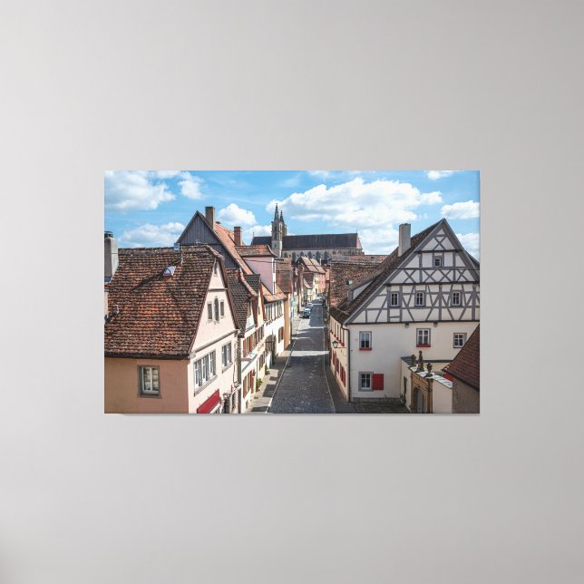 Church in Rothenburg ob der Tauber, Germany Canvas Print (Front)