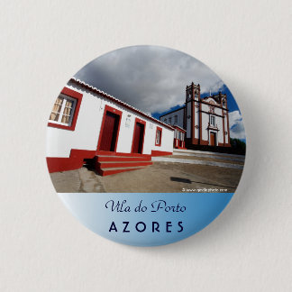 Church in Vila do Porto 6 Cm Round Badge