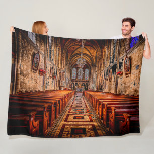 CHURCH INTERIOR FLEECE BLANKET