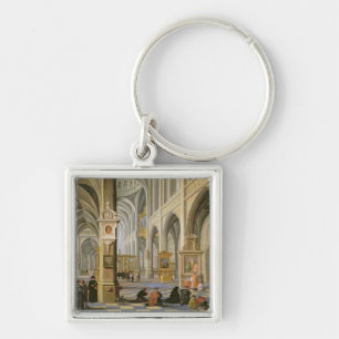 Church interior key ring