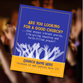 Church Invite Worship Service Invitation Bright Flyer