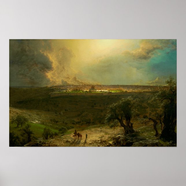 Church - Jerusalem From The Mount Of Olives Poster (Front)