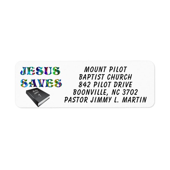 CHURCH LABEL (Front)