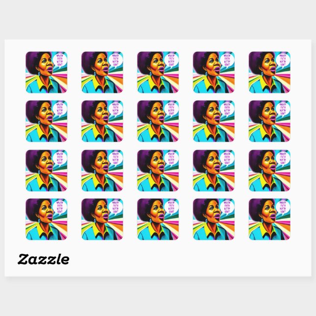 Church Lady Walk By Faith Art sticker (Sheet)