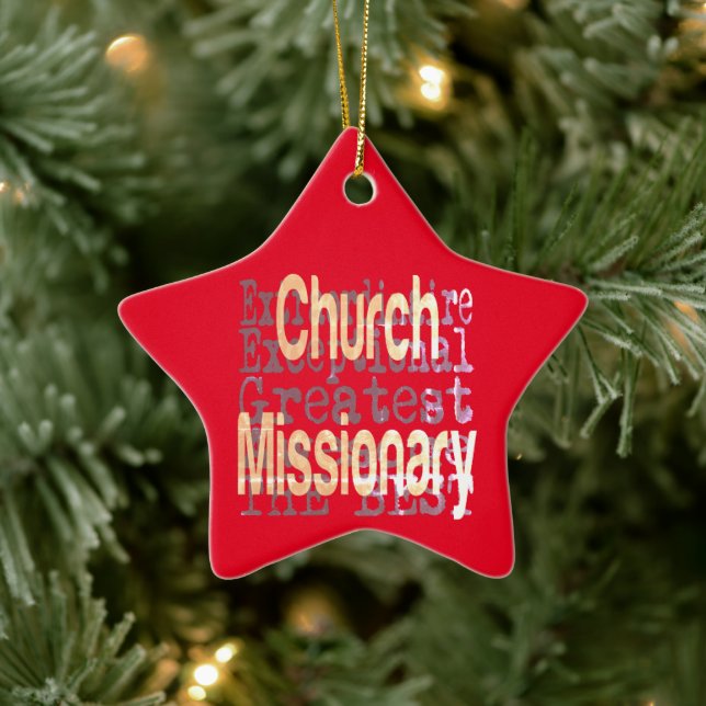 Church Missionary Extraordinaire Ceramic Tree Decoration (Tree)