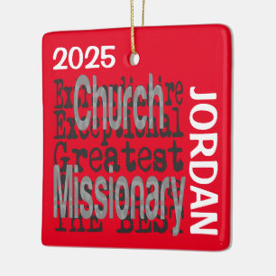 Church Missionary Extraordinaire CUSTOM Ceramic Ornament