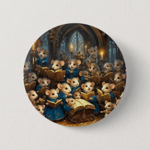 Church Mouse Choir 6 Cm Round Badge