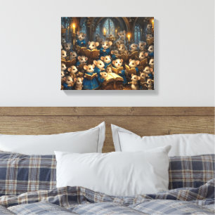 Church Mouse Choir Canvas Print