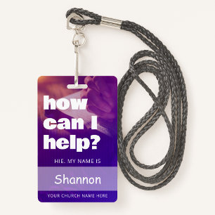 Church Name Badge ID Template 