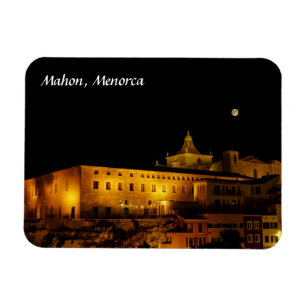 Church of Carmen at night - Mahon, Menorca, Spain Magnet