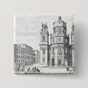 Church of Notre Dame, Salzburg, Austria, from 'Ent 15 Cm Square Badge
