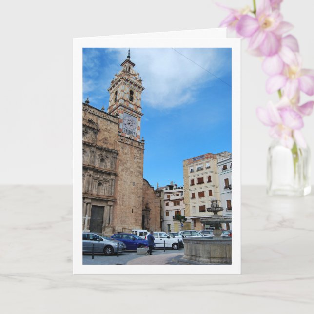 Church of Our Lady of Los Angeles, Valencia, Spain Card (Orchid)