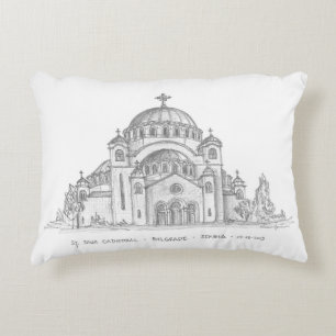 Church of Saint Sava, Belgrade, Serbia Decorative Cushion
