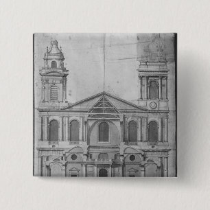 Church of Saint-Sulpice 15 Cm Square Badge