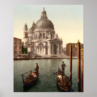 Church of Salute Venice Italy Gondolas