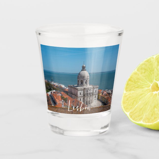 Church of Santa Engracia in Lisbon, Portugal Shot Glass (Front)