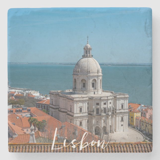 Church of Santa Engracia in Lisbon, Portugal Stone Coaster (Front)