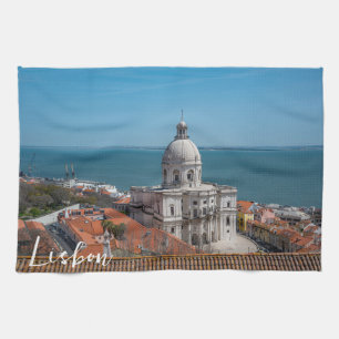 Church of Santa Engracia in Lisbon, Portugal Tea Towel