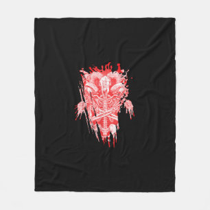 Church Of Satan Gift All Hail Goat Satanic Baphome Fleece Blanket