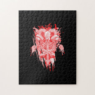 Church Of Satan Gift All Hail Goat Satanic Baphome Jigsaw Puzzle