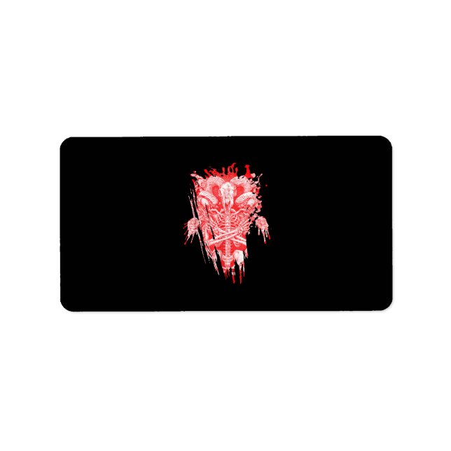 Church Of Satan Gift All Hail Goat Satanic Baphome Label (Front)