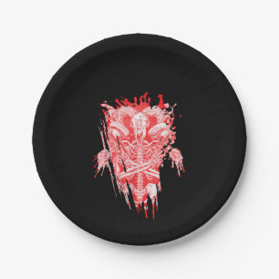 Church Of Satan Gift All Hail Goat Satanic Baphome Paper Plate