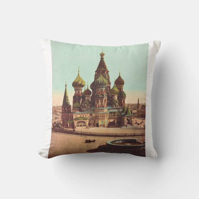 Church of St. Basil, Red Square Moscow Cushion (Front)