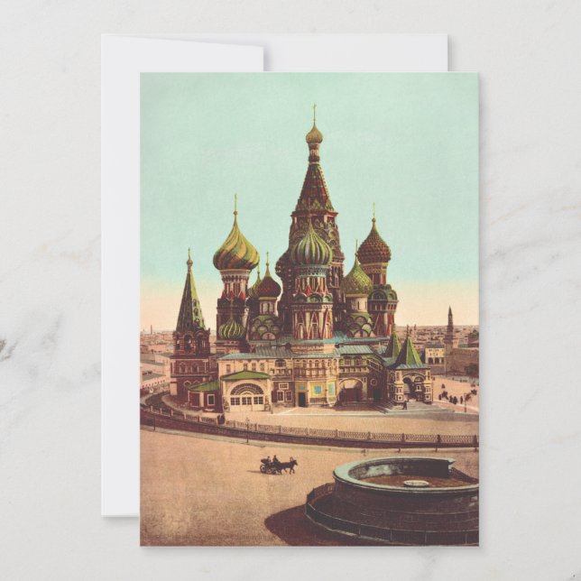Church of St. Basil, Red Square Moscow Invitation (Front)