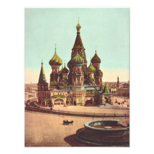 Church of St. Basil, Red Square Moscow Photo Print