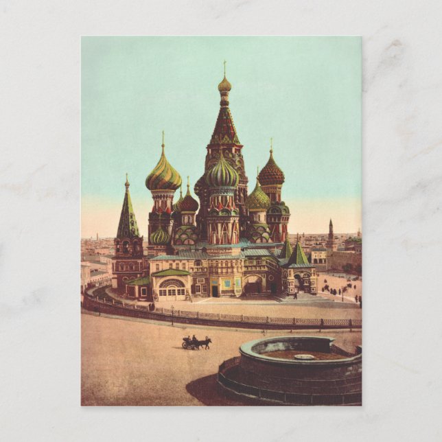 Church of St. Basil, Red Square Moscow Postcard (Front)